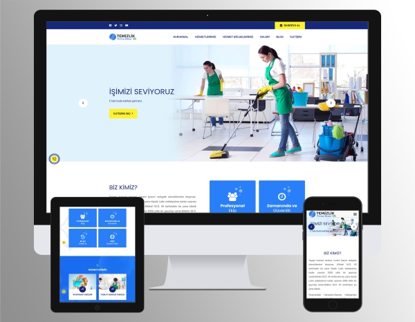 Temizlik Firması Web Sitesi Scripti (Admin Panelli)