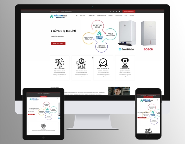 Doğalgaz Firması Web Sitesi Scripti (Yetkili Servis Odaklı)