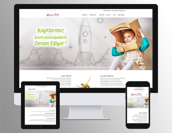 Anaokulu & Kreş Web Sitesi Scripti (Yönetim Panelli)