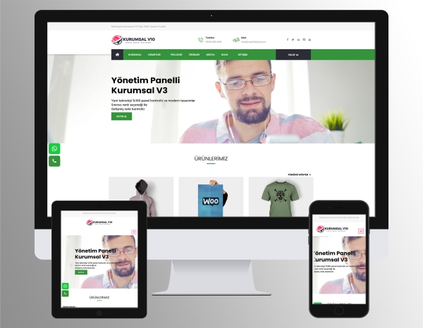 Kurumsal V3 Firma Web Sitesi Scripti (Yönetim Panelli)