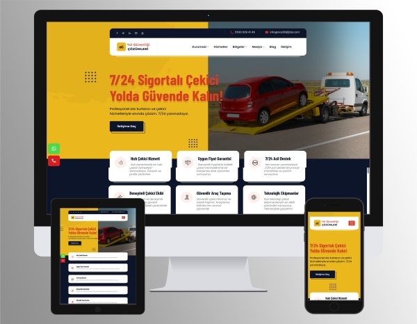 Çekici & Oto Kurtarıcı V1 Web Sitesi Scripti (7/24 Yol Yardım)