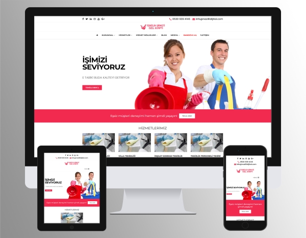 Temizlik Şirketi Web Sitesi Scripti